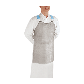 Защитный фартук мясника; сталь нерж.; L=75, B=55см; металлич.