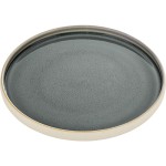 Тарелка мелкая «Нара»; керамика; D=210, H=25мм; серый