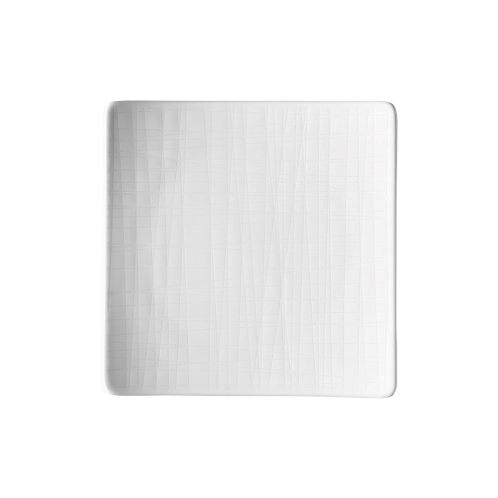 Тарелка квадратная; фарфор; L=14, B=14см; белый