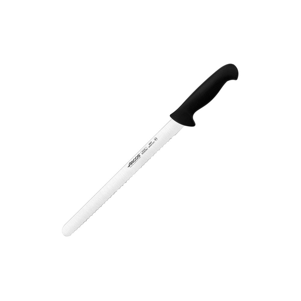 Нож для хлеба «2900»; сталь нерж., полипроп.; L=440/300, B=26мм; черный, металлич.