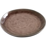 Тарелка «Пьюр»; керамика; D=205, H=20мм; коричнев.