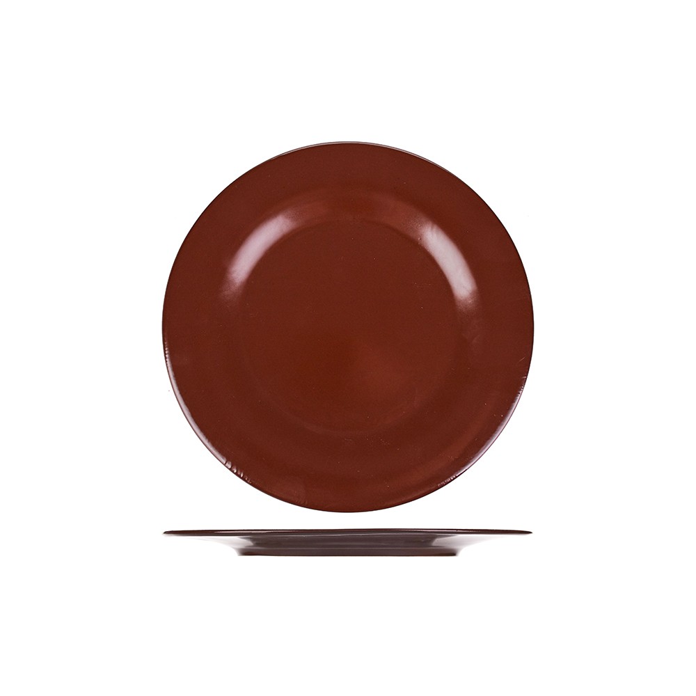 Тарелка мелкая «Шоколад»; фарфор; D=20, H=2см; тем.корич.