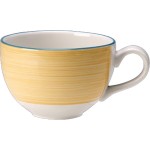 Чашка чайная «Рио Еллоу»; фарфор; 340мл; D=10, H=7см; белый, желт.