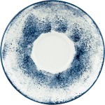 Блюдце с декором «Аида»; фарфор; D=14, 5см; белый, синий