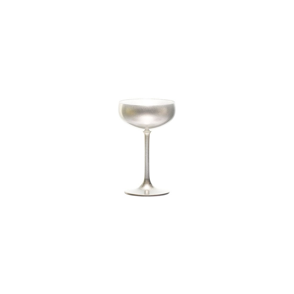 Шампанское-блюдце «Олимпик»; хр.стекло; 230мл; D=95, H=147мм; серебрян.