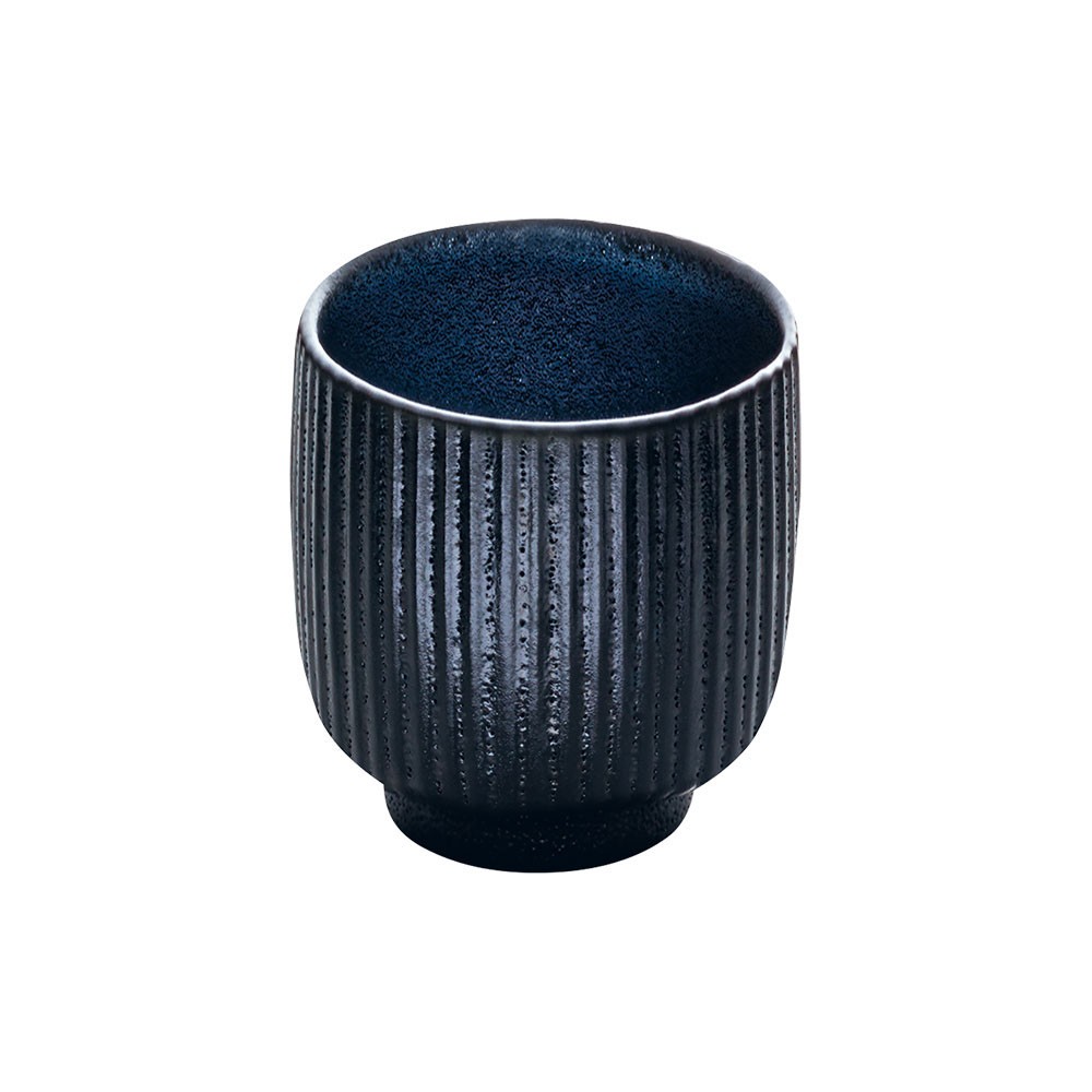 Чашка для эспрессо рифленая; керамика; 100мл; черный