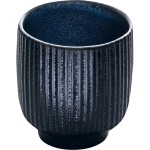 Чашка для эспрессо рифленая; керамика; 100мл; черный