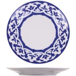 Тарелка мелкая «Идиллия-Восток»; фарфор; D=17см; белый, синий