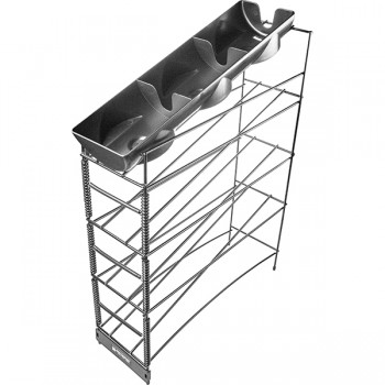 Диспенсер для пласт. стаканов; сталь нерж.; H=62, L=46, 4, B=16, 2см; металлич.