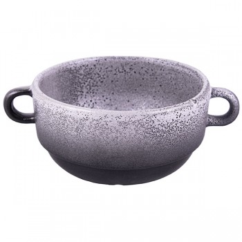 Чашка бульонная «Млечный путь»; фарфор; 300мл; D=11, 5см; белый, черный