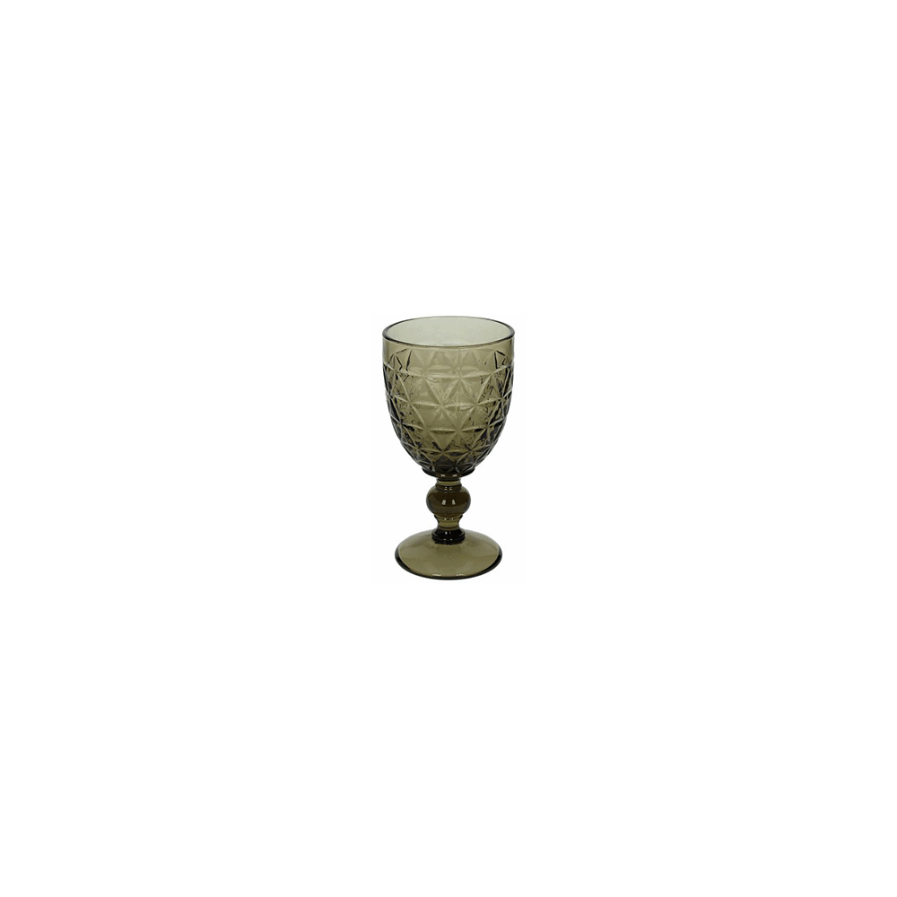 Бокал для вина «Абигейл» карамель; стекло; 310мл; D=85, H=160мм; тем.зелен.