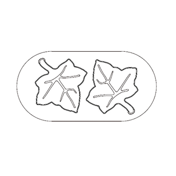 Форма кондитерская «Лист»; пластик; L=5, B=5см; черный