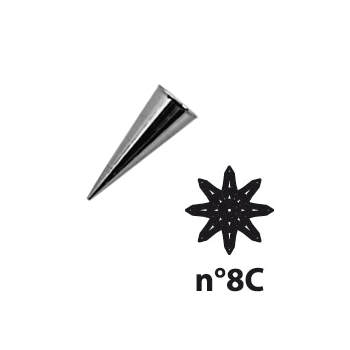 Насадка кондитерская «8-конечная звезда»; сталь нерж.