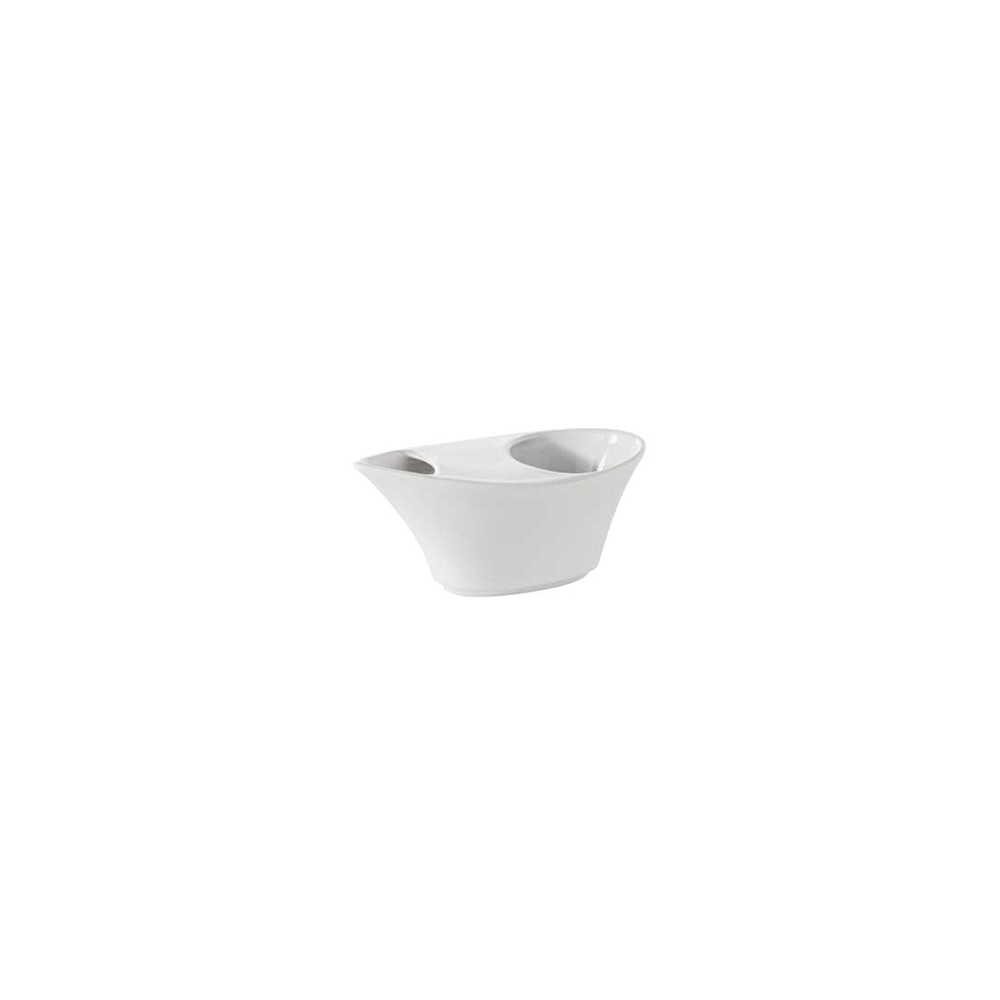 Соусник «Александрия»; фарфор; 180мл; H=6, L=17, B=7см; белый