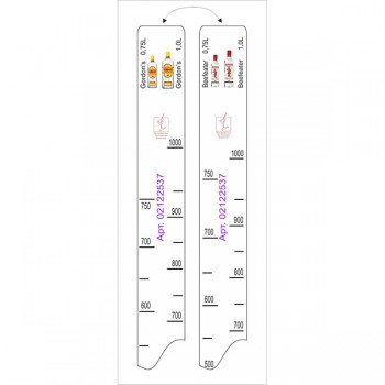 Линейка «Бифитер 0. 75, 1л Гордонс»; пластик; L=28, B=2см; белый