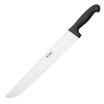 Нож для нарезки мяса; сталь нерж., полипроп.; L=26см; черный, металлич.
