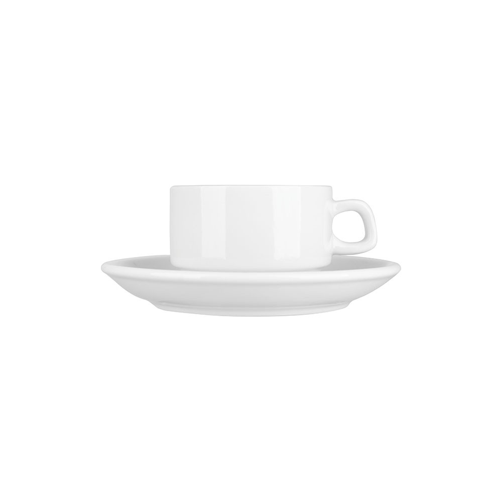 Пара чайная «Коллаж»; фарфор; 175мл; D=83/150мм; белый