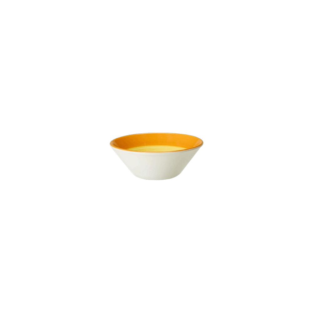 Салатник «Фридом Еллоу»; фарфор; 305мл; D=13, 5см; белый, желт.