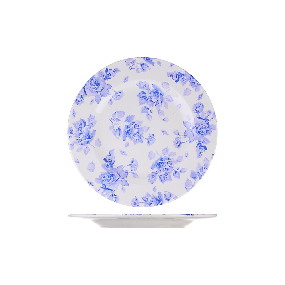 Тарелка мелкая; керамика; D=25см; белый, фиолет.