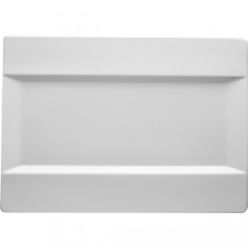 Блюдо прямоугольное «Фрейм»; фарфор; L=35, 5, B=25, 5см; белый