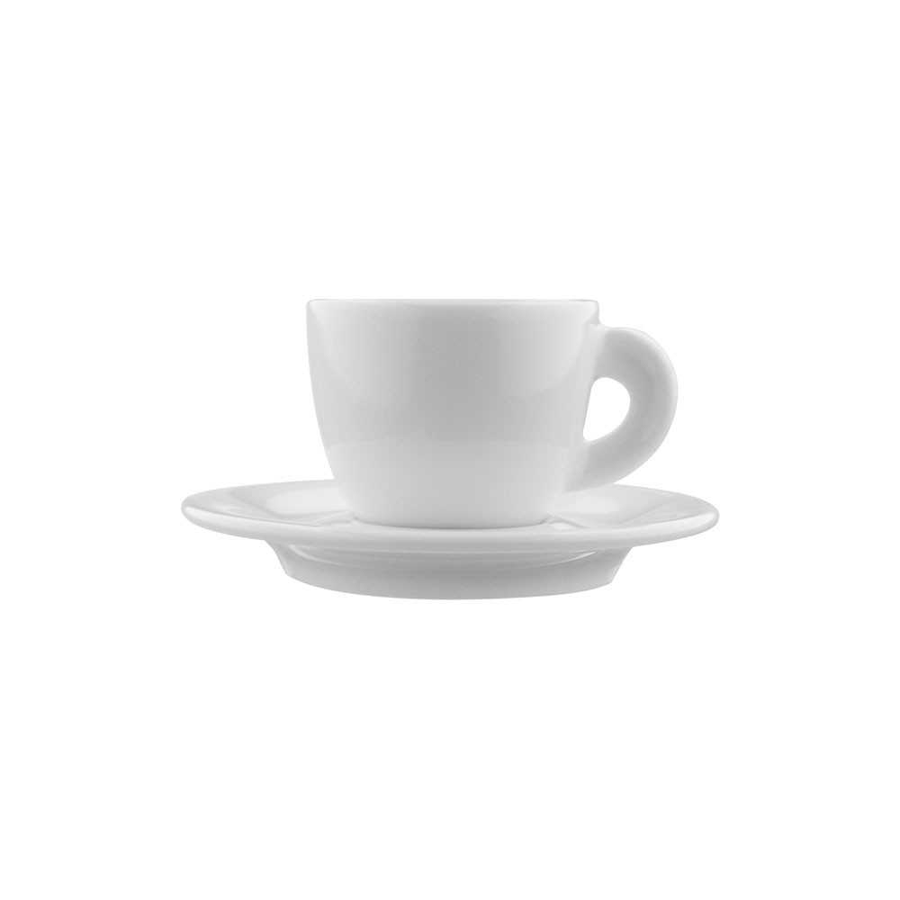 Пара кофейная «Эдекс»; фарфор; 70мл; H=49мм; белый