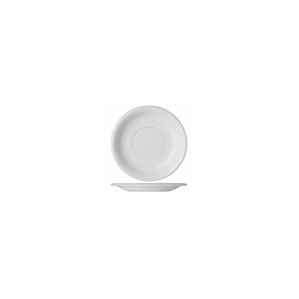 Блюдце «Дуня»; фарфор; D=18см; белый