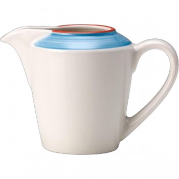 Молочник «Рио Блю»; фарфор; 142мл; H=8, L=13см; белый, синий