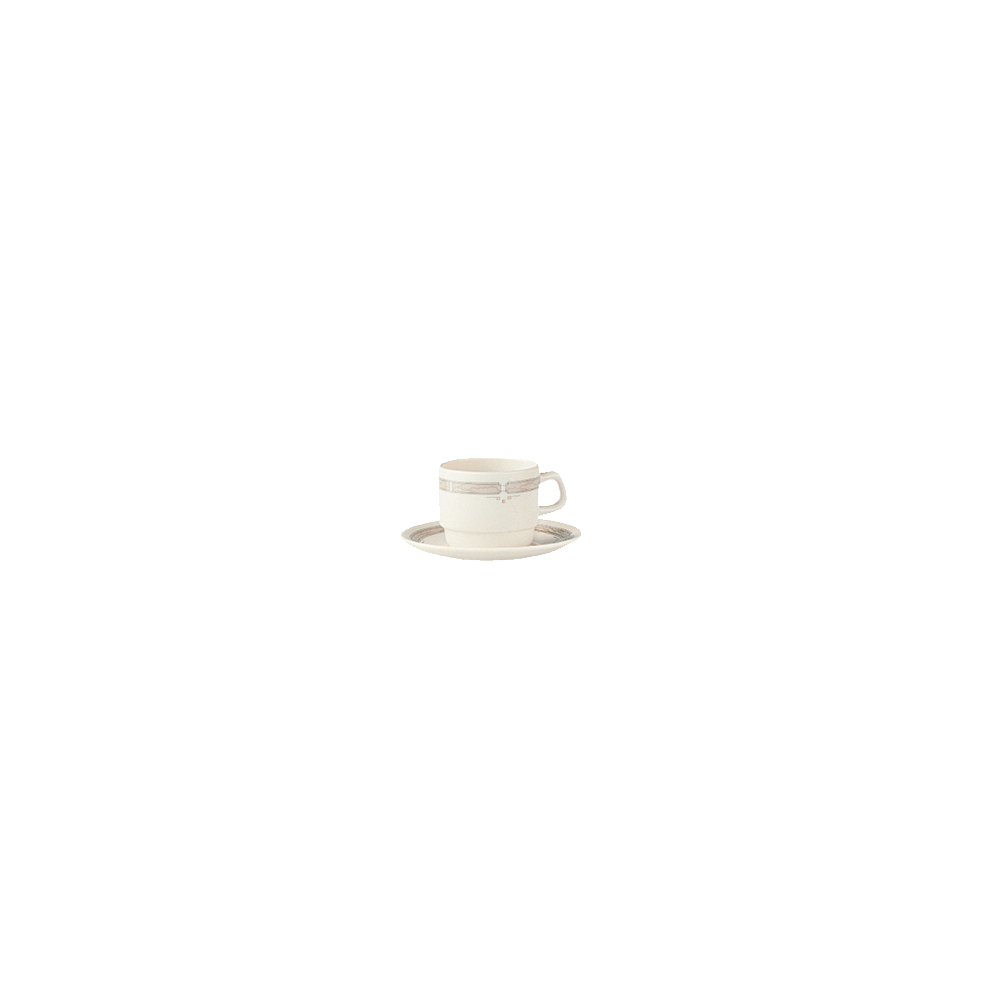 Чашка чайная «Каррарэ»; стекло; 190мл; айвори, серый