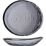 Салатник «Скейп гласс» дымчатый; стекло; L=12, 5см; серый