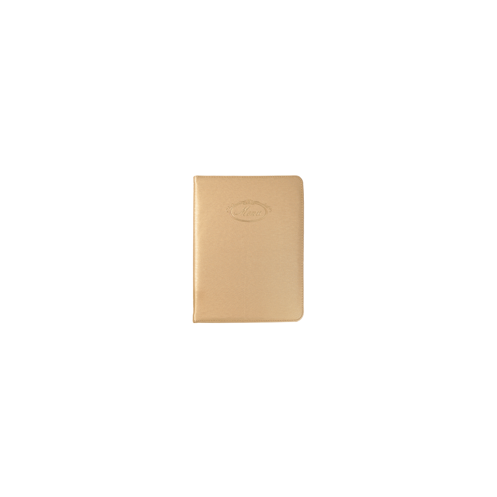 Папка-меню; кожезам.; L=26, 5, B=19, 5см; золотой