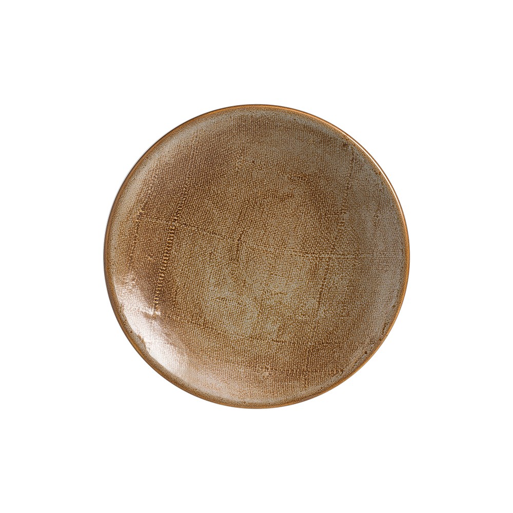 Тарелка мелкая «Анфора Алма»; керамика; D=25, 5см; коричнев.