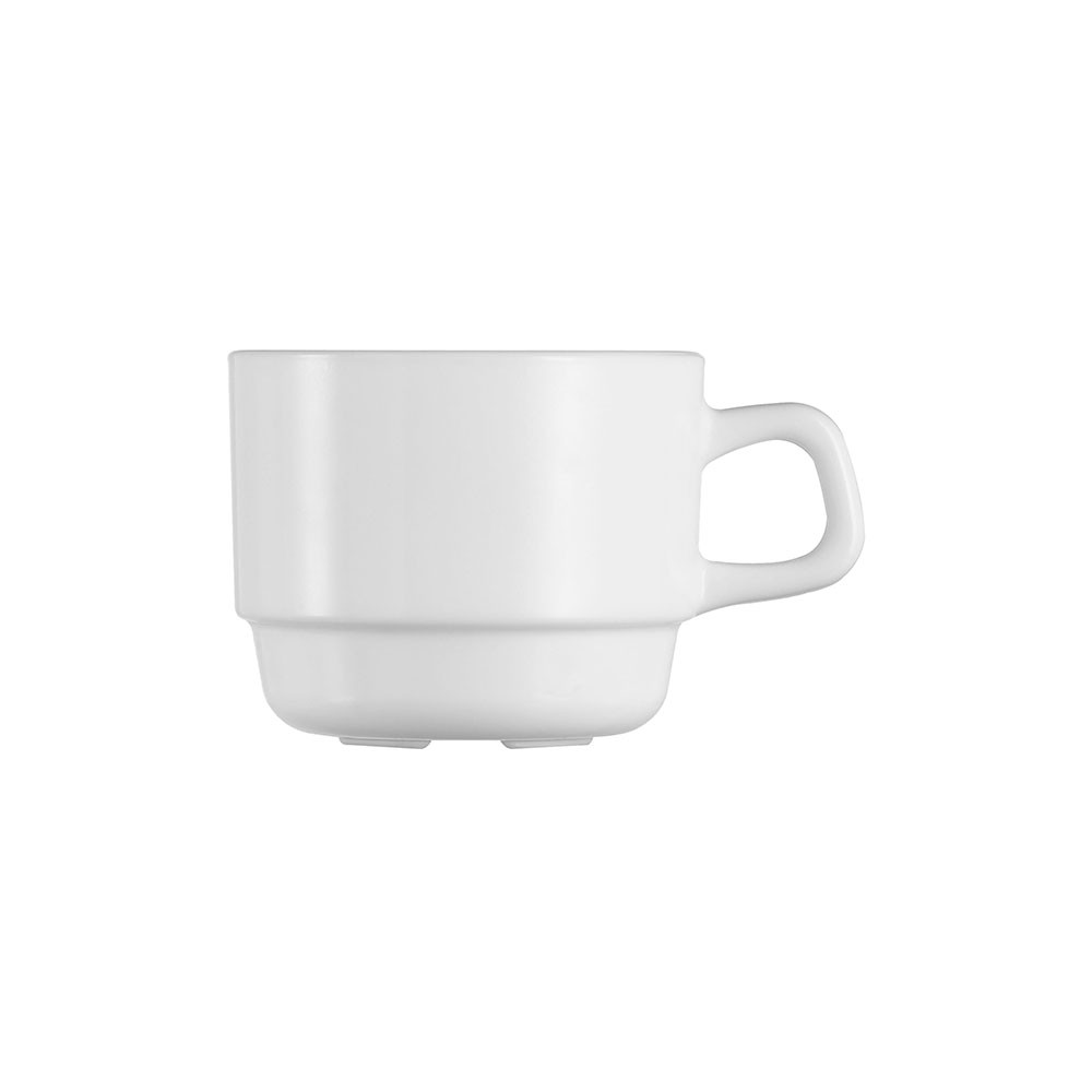 Чашка кофейная «Ресторан»; стекло; 130мл; D=70, H=55, L=87мм; белый