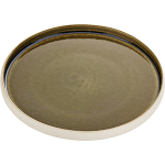 Тарелка мелкая «Нара»; керамика; D=210, H=25мм; олив.