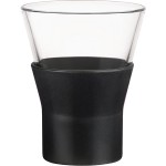 Чашка чайная с метал. подстакан. «Эпсилон»; стекло; 220мл; D=83, H=100мм; прозр.