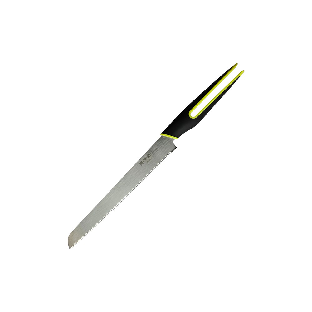Нож для хлеба; сталь нерж., полипроп.; L=20, 6см; металлич., зелен.