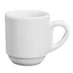 Чашка кофейная «Бистро»; фарфор; 80мл; D=55мм; белый