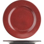 Тарелка «Млечный путь красный»; фарфор; D=24см; красный, черный