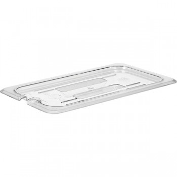 Крышка для гастр-ти 1/3, вырез для ложки; поликарбонат; L=32, 5, B=17, 6см; прозр.