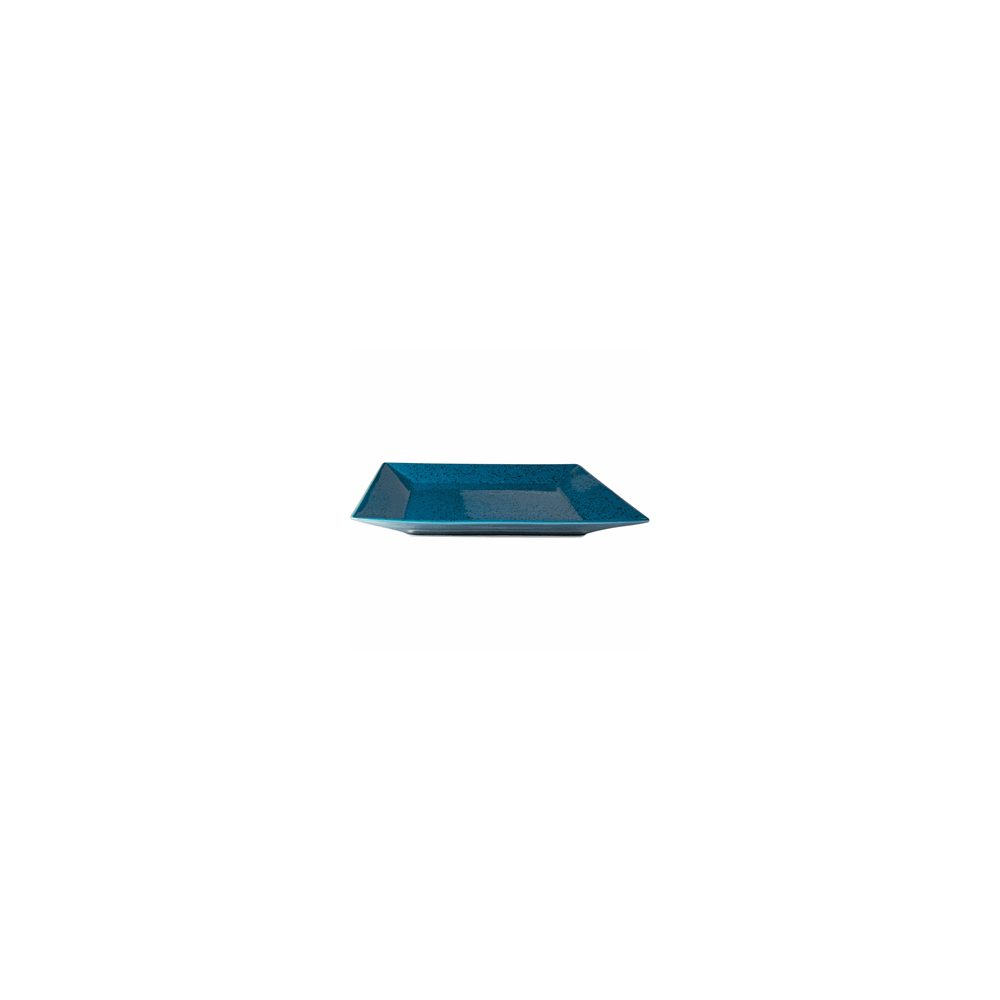 Тарелка квадратная «Буфет»; фарфор; L=21, B=21см; бирюз.