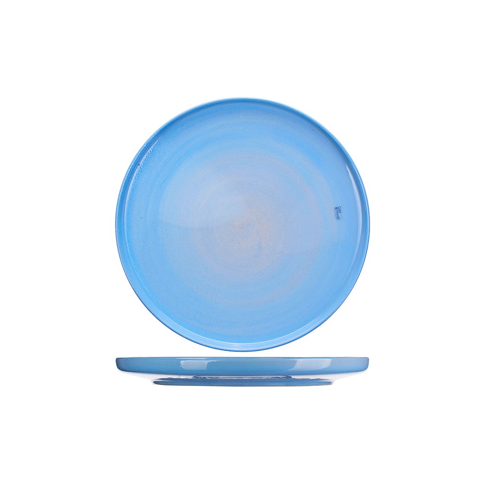 Тарелка «Дестино Блю»; керамика; D=25см; голуб.