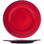 Тарелка «Млечный путь красный»; фарфор; D=20см; красный, черный