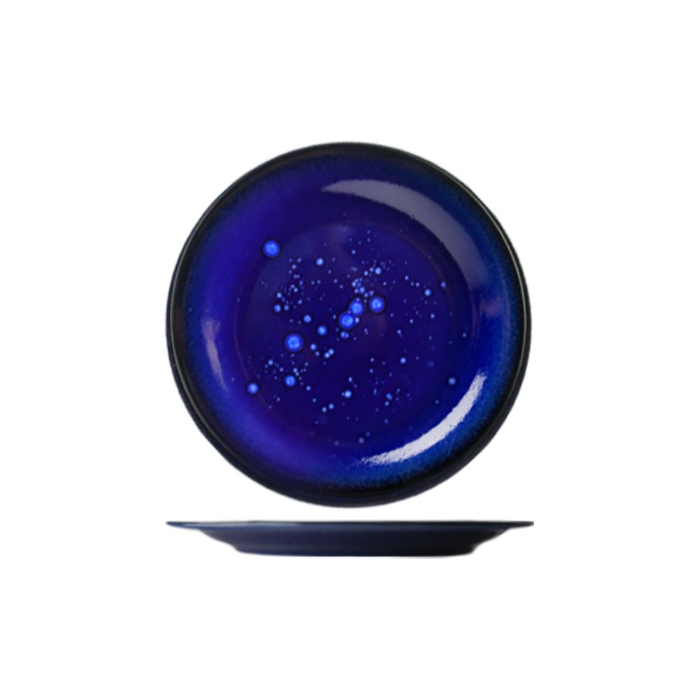 Тарелка «Нептун»; фарфор; D=19см; синий