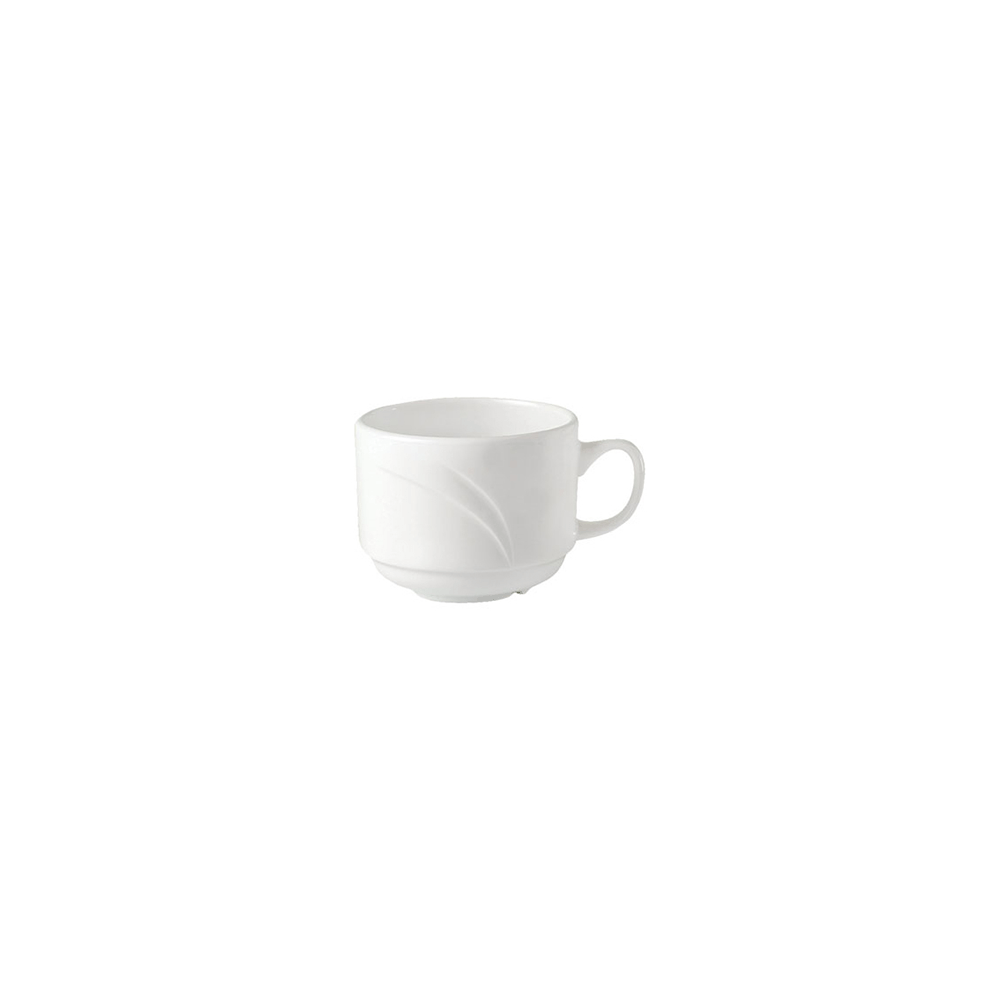 Чашка чайная «Алво»; фарфор; 213мл; белый
