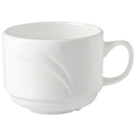 Чашка чайная «Алво»; фарфор; 213мл; белый