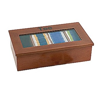 Емкость для пакетиков чая; дерево; H=90, L=335, B=200мм