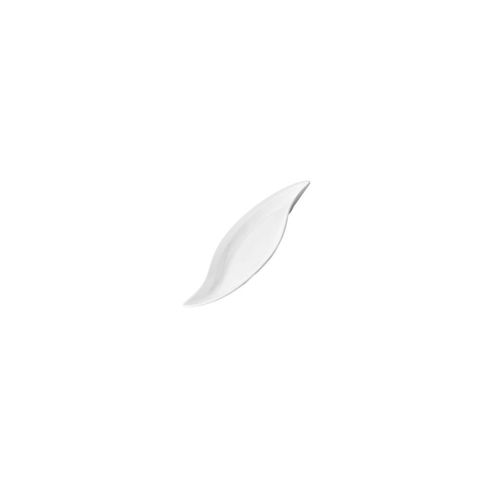 Блюдо-лист «Пати»; фарфор; L=37, B=19см; белый