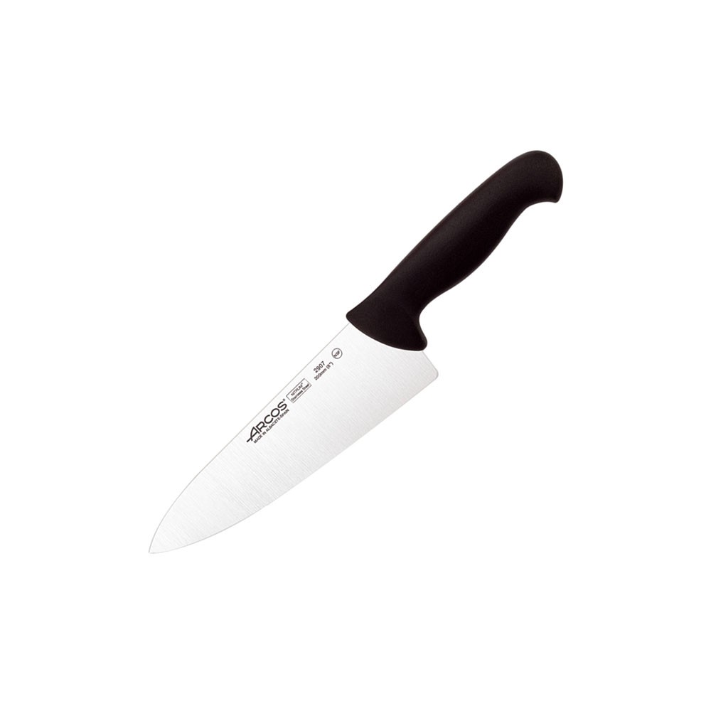 Нож поварской «2900»; сталь нерж., полипроп.; L=335/200, B=57мм; черный, металлич.