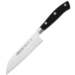Нож поварской «Ривьера»; сталь нерж., полиоксиметилен; L=260/140, B=44мм; черный, металлич.