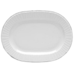 Блюдо овальное «Нестор»; фарфор; H=25, L=320, B=230мм; белый