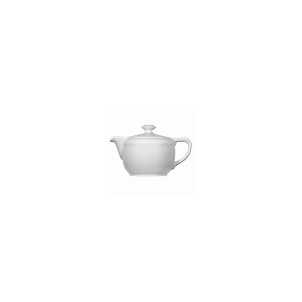 Чайник «Штутгарт(декор)»; фарфор; 400мл; белый, зелен.